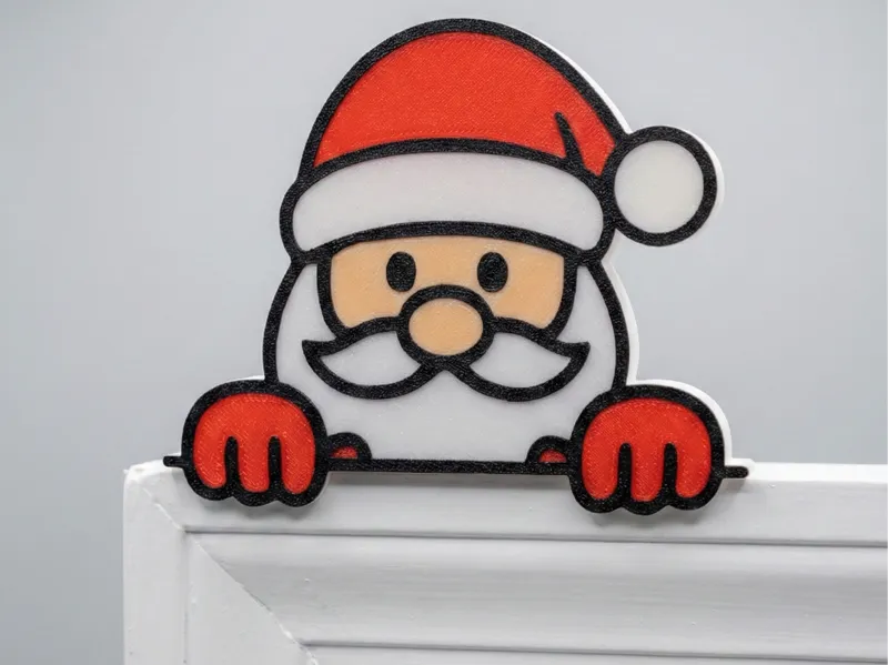 Peeping Santa Door / Ledge Decor