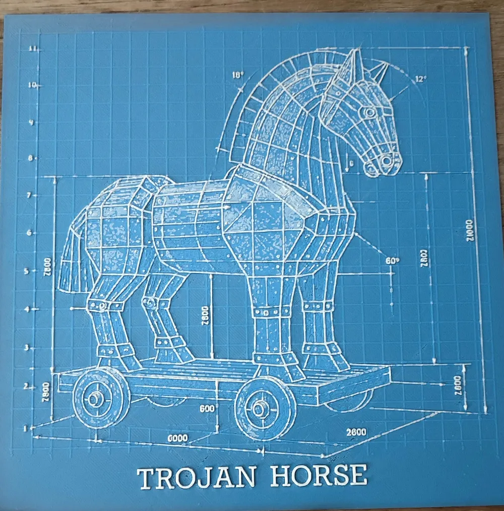 Blueprint Trojan Horse - Free 3D Print Model - MakerWorld