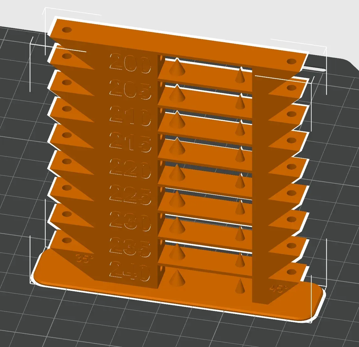 BambuLab A1 / P1 / X1 / P2 / X2 / H2 Temp towers view 3