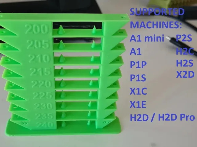 BambuLab A1 / P1 / X1 / P2 / X2 / H2 Temp towers