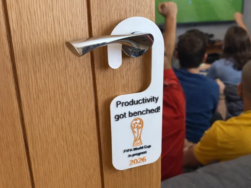 Fifa worldcup door hanger productivity got benched