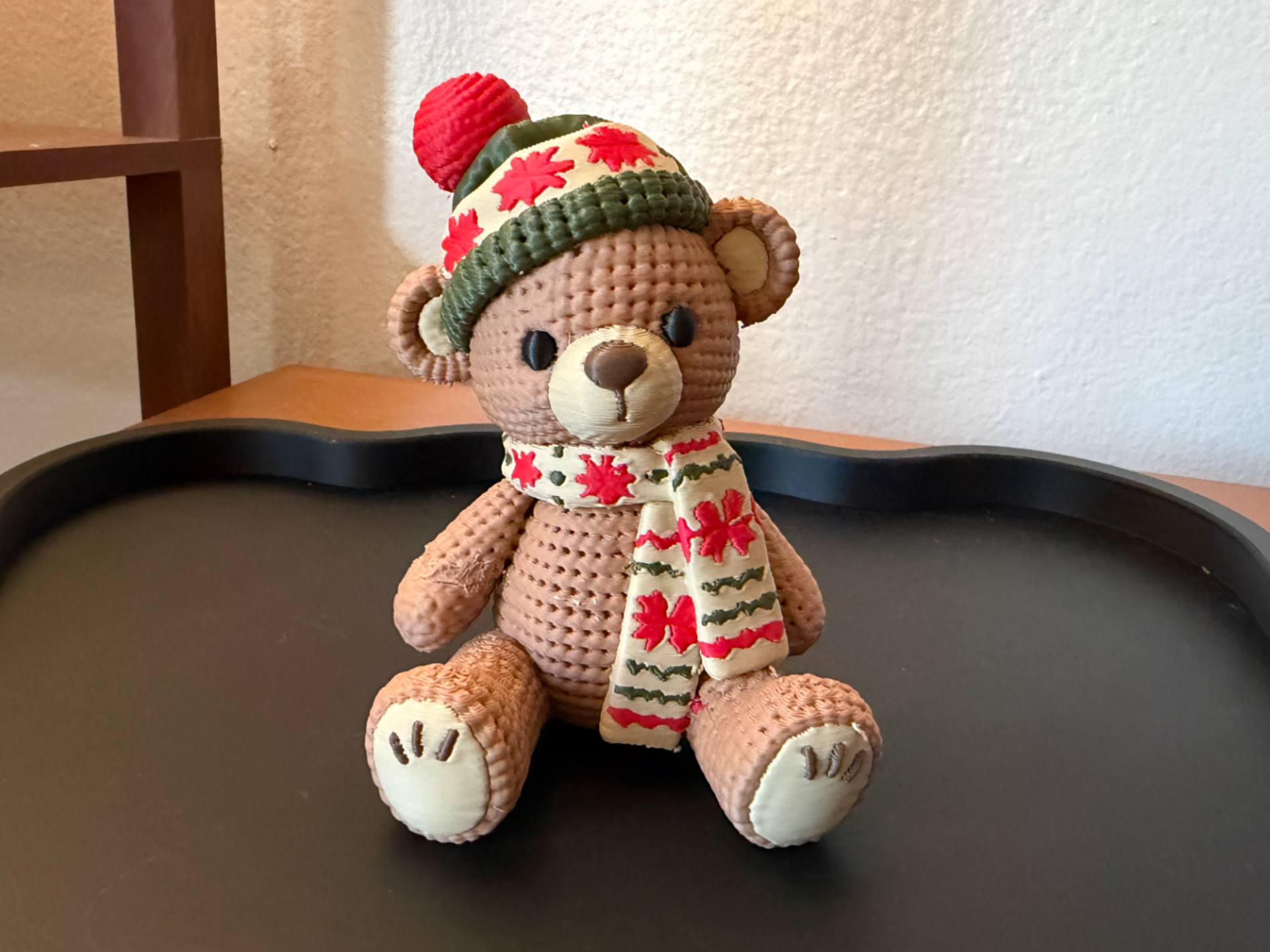 Knitted Christmas Bear - 1