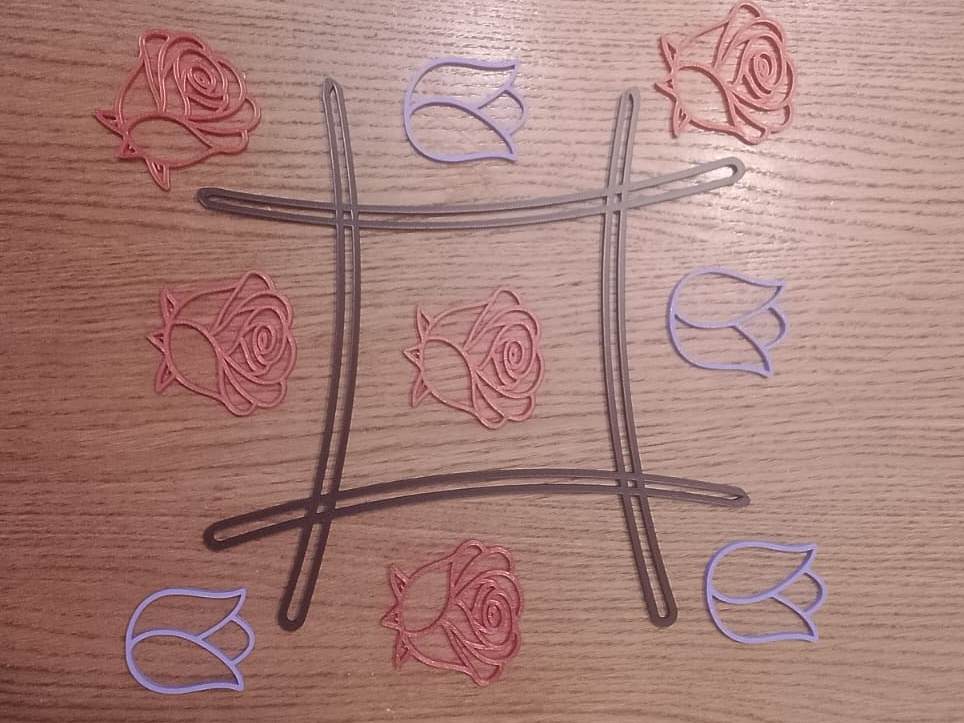 Tic tac toe - elegant floral edition