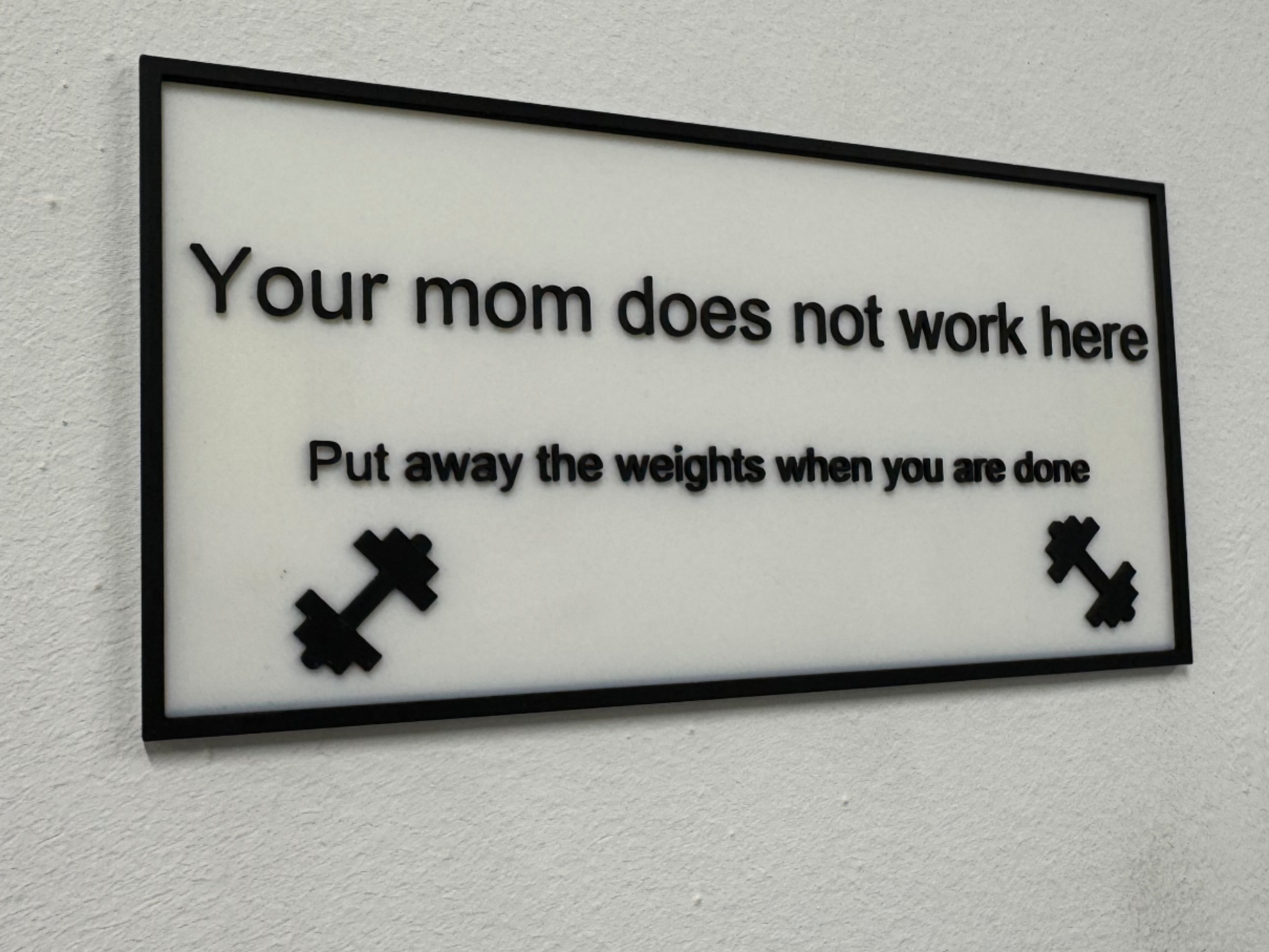 Gym sign