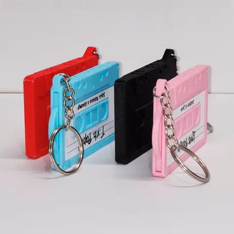 Retro Music Cassette Keychain + Photo Frame view 2