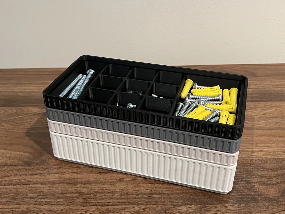 Stackable Organizer Tray - Customizable Size/Grid - Free 3D Print Model ...
