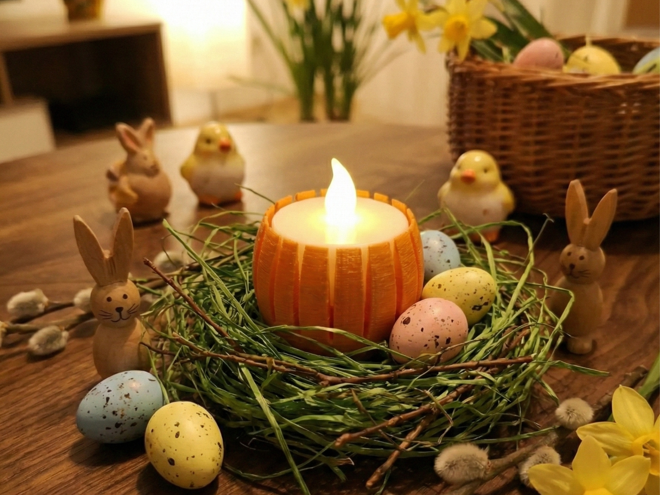 Moderner Ei Teelichthalter / Deko-Licht Ostern