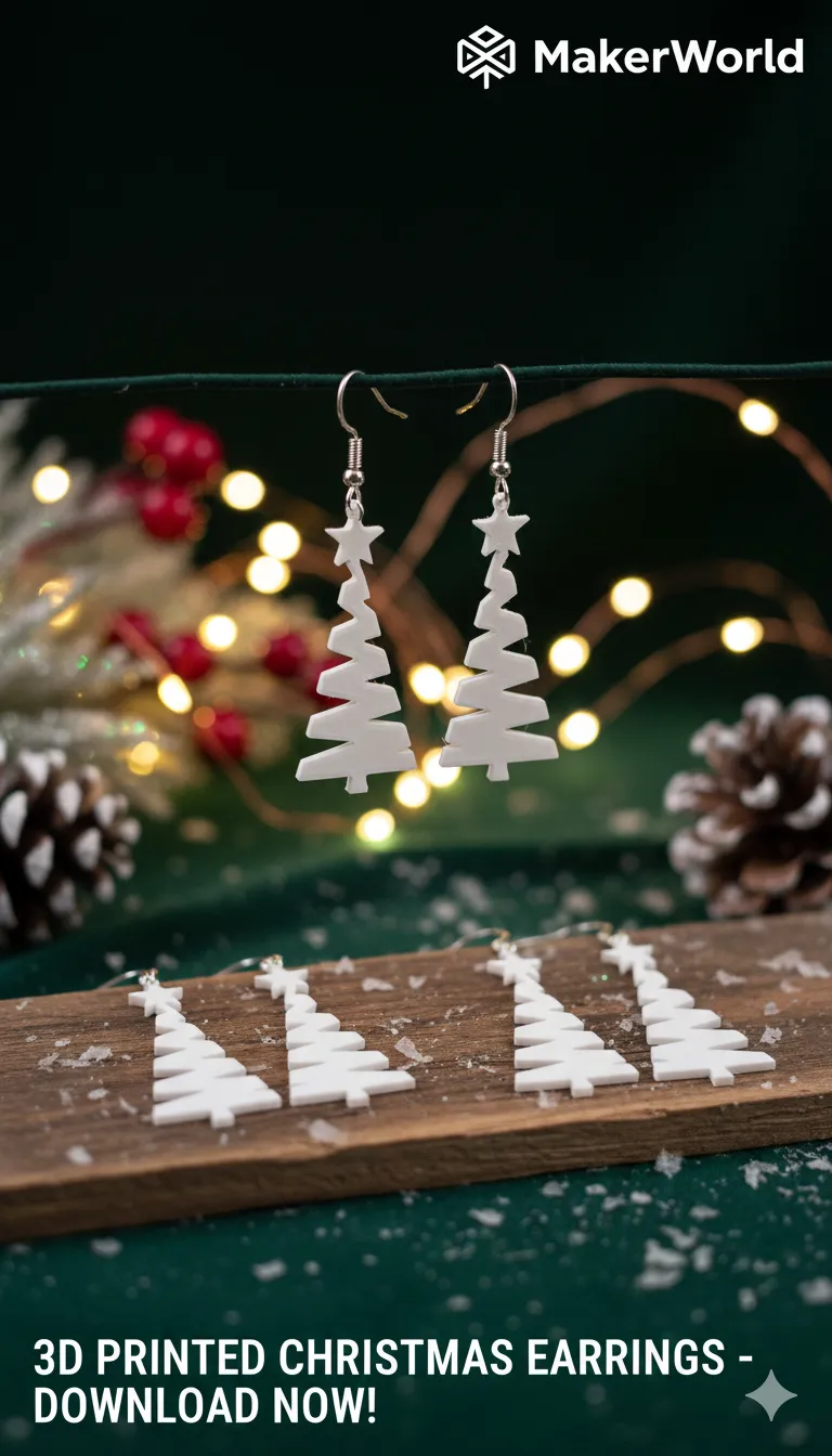 Xmass Tree Earrings view 2