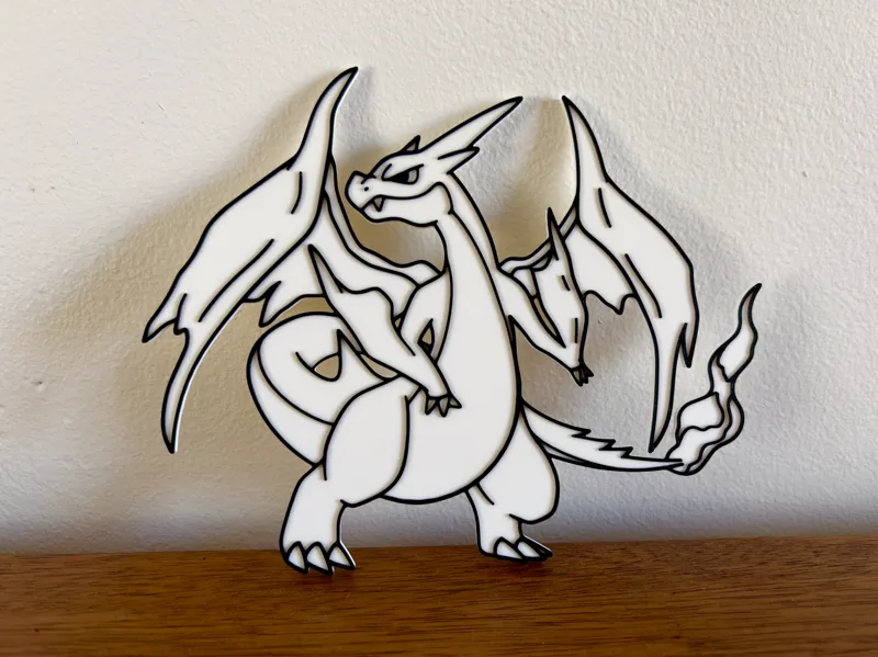 Mega Charizard Y Pokemon Colouring Board
