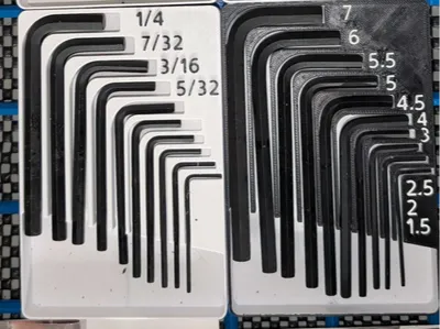 Allen Wrench SAE Short Organizer Gridfinity