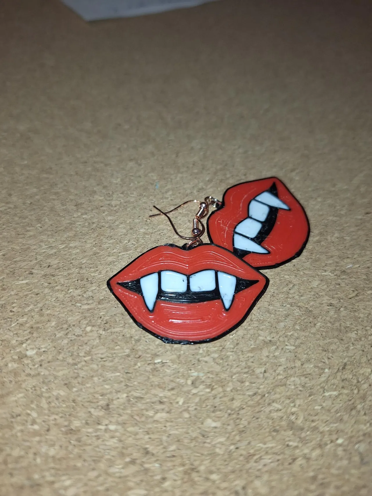 Vampire Lips Earrings - Bloody Bite view 2