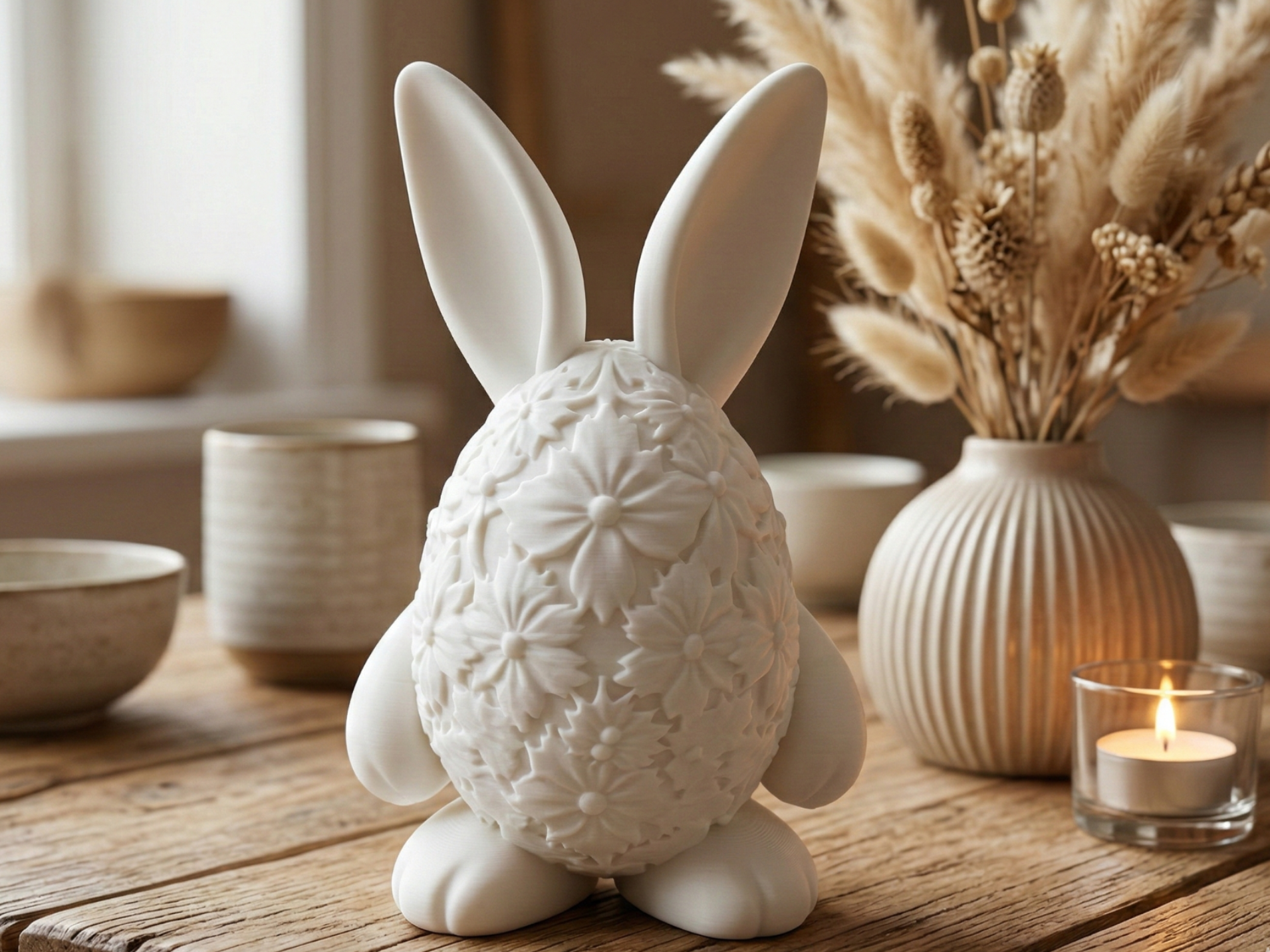 Floral Easter Egg Bunny 