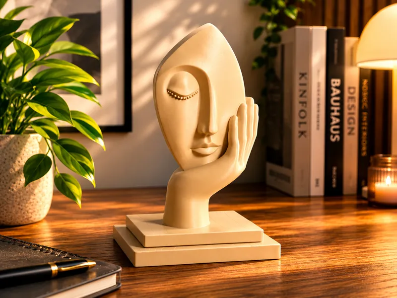 Two Faced Art Statue