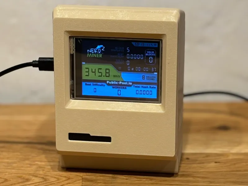Retrominer  Dual Bitaxe, ESP32 Display
