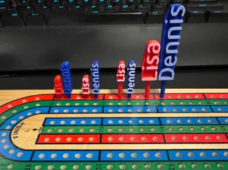 Cribbage Pegs with Names