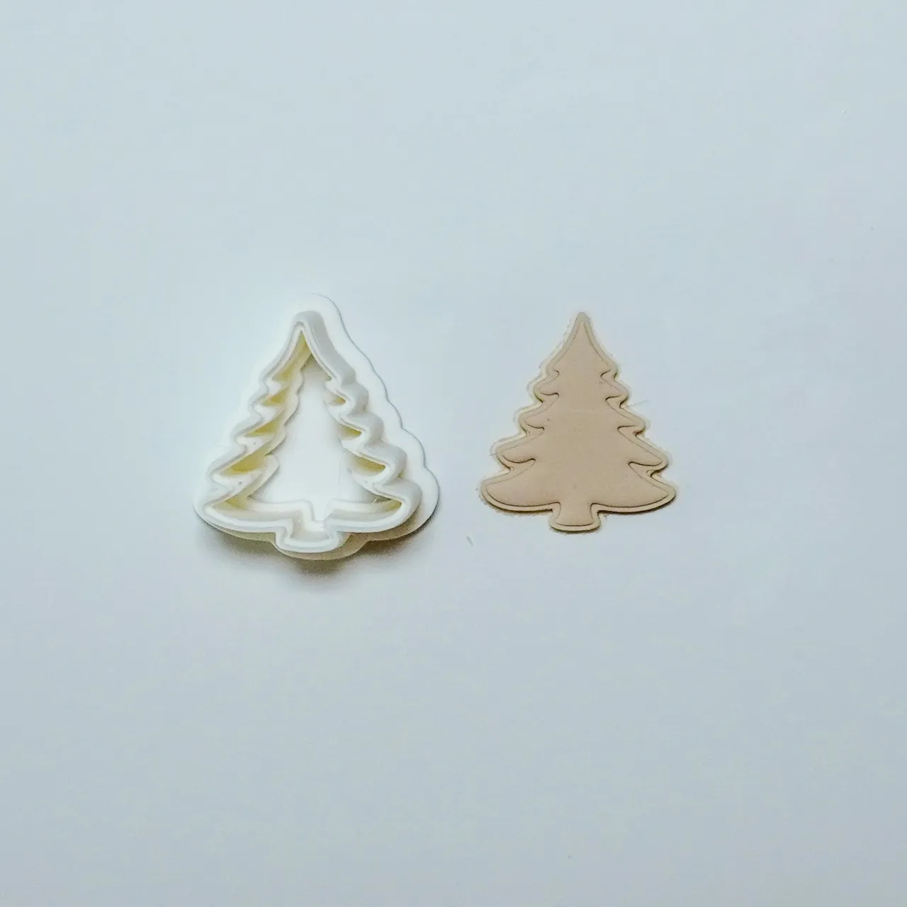 Christmas Tree Polymer Clay Cutter Earrings view 2