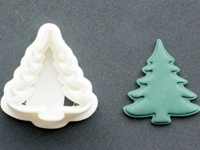 Christmas Tree Polymer Clay Cutter Earrings