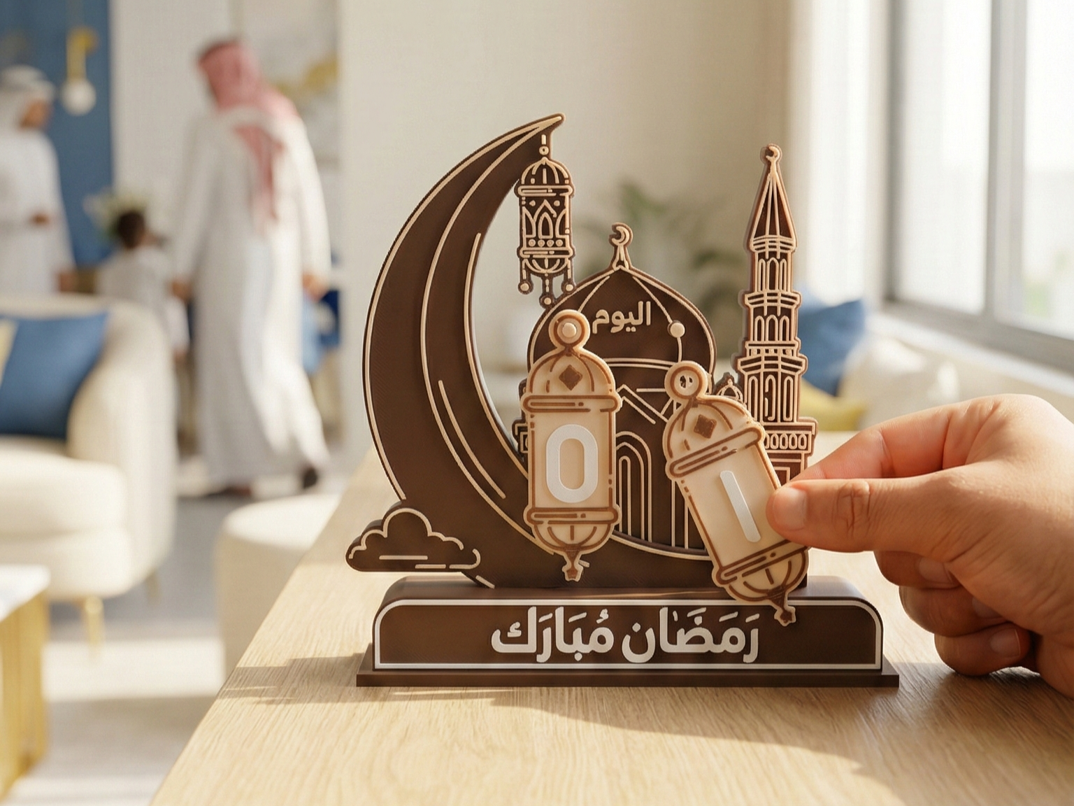 Ramadan Mosque Calendar Desk Decoration