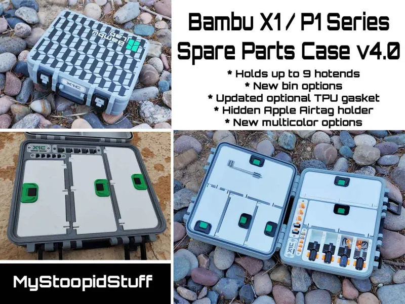 Bambu Labs X1 & P1 Spare Parts Case (Version 4.0)