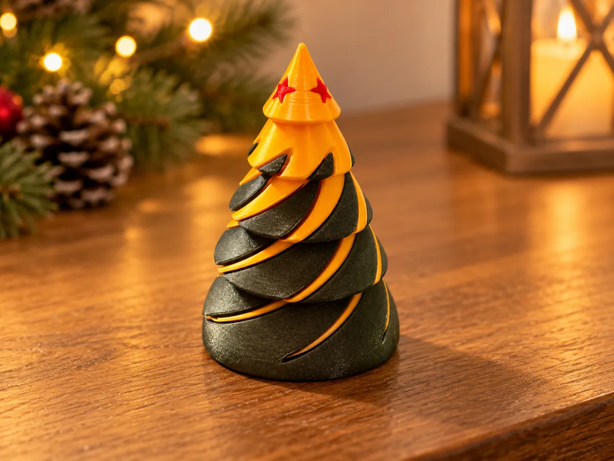Christmas Tree Fidget | Spiral Twist Tree - Free 3D Print Model ...