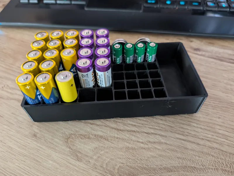 Gridfinity Battery Holder with empty Space 4x2