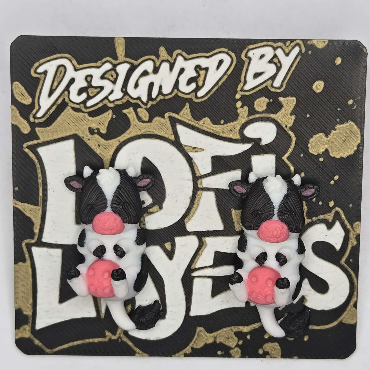 Full Body Cow Earrings view 2