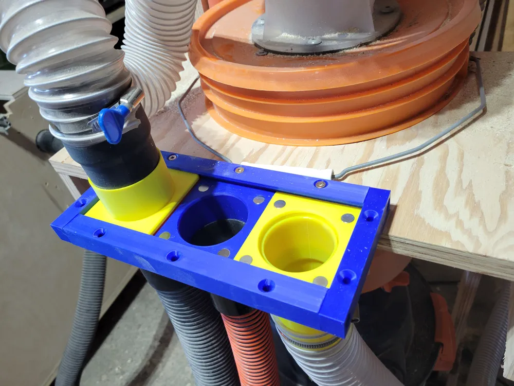 Dust collector shop vac splitter / distributor - Free 3D Print Model ...