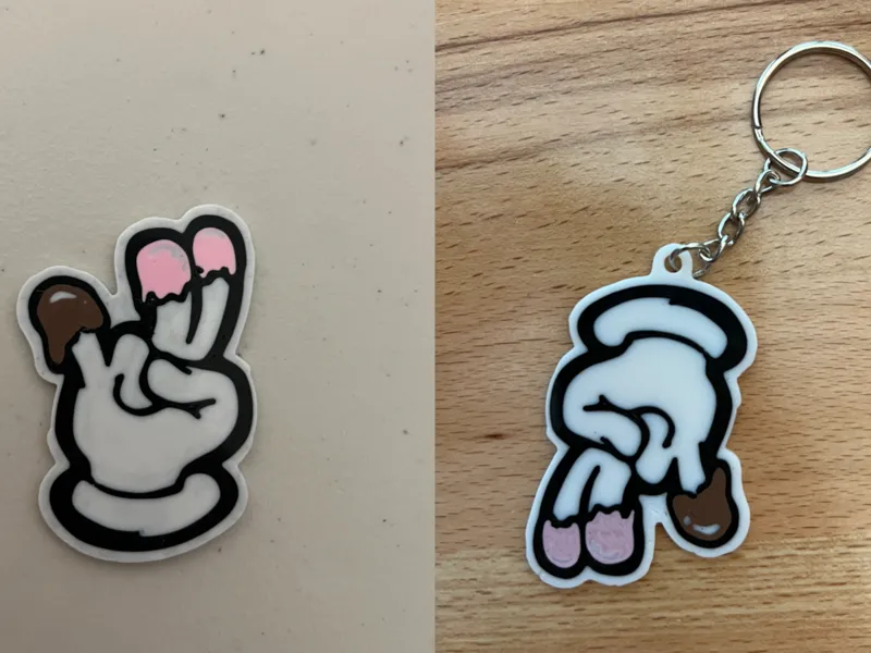 2 in Pink 1 in the Stink Keychain or Fridge Magnet
