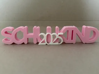 Schriftzug: Schulkind 2025