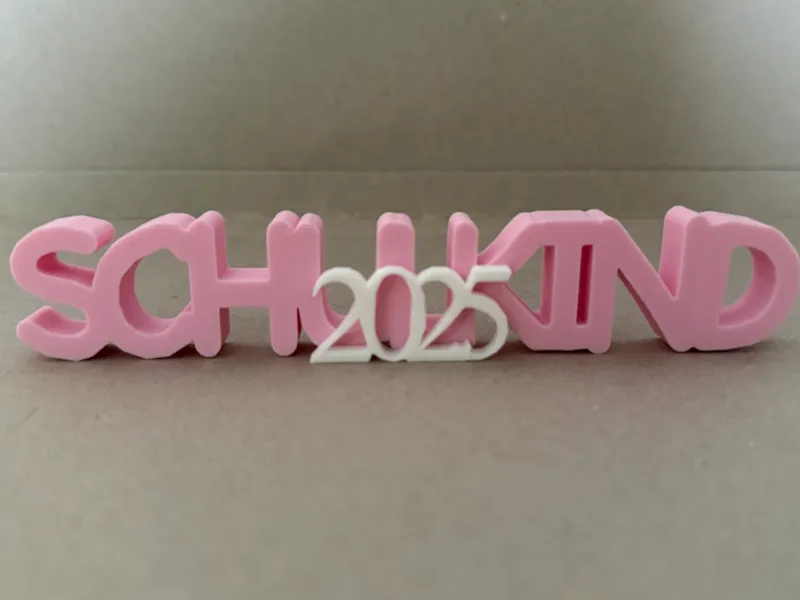 Schriftzug: Schulkind 2025