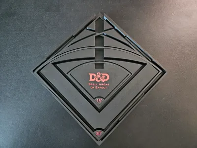 DnD 90° 60ft 30ft & 15ft Cone Spell Templates