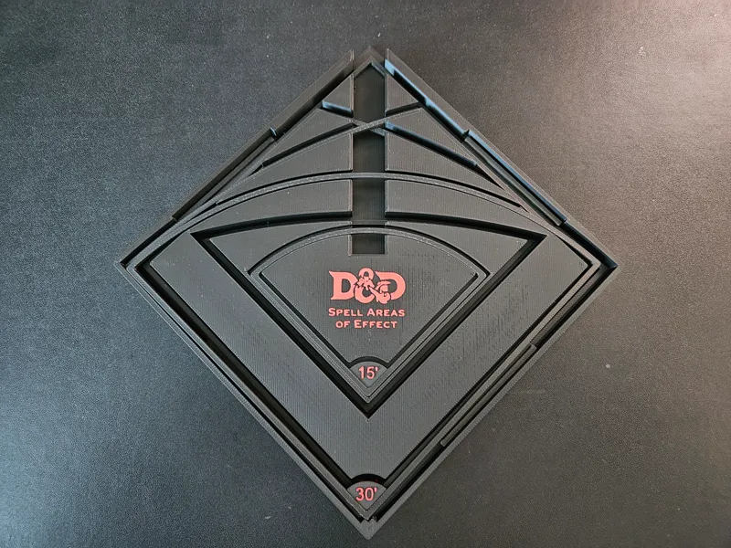 DnD 90° 60ft 30ft & 15ft Cone Spell Templates