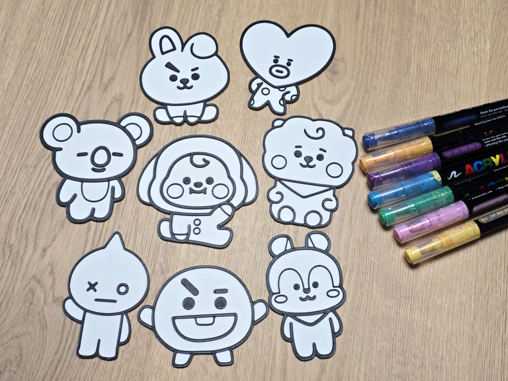 KPOP Demon Hunters Doll Friends Coloring Set