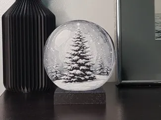 Christmas Tree Stand-a-lone Snow Globe
