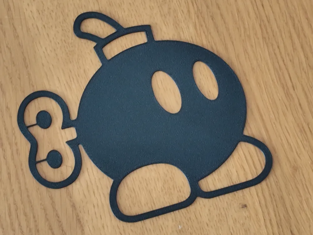 Modelo para impresión 3D: Mario Bros Bomb wallart. Referencia del modelo original.