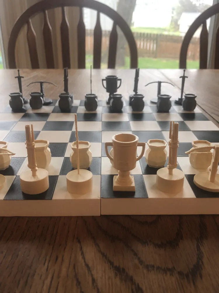 Vrchat Chess Recroom chess set with Board - Free 3D Print Model - MakerWorld