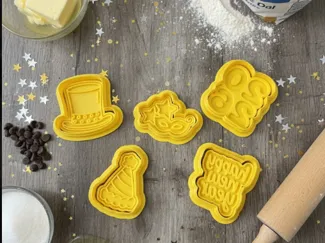 New Years 2026 Cookie Cutter Set 
