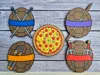 Ninja Turtle Shell Coasters (Embossed)