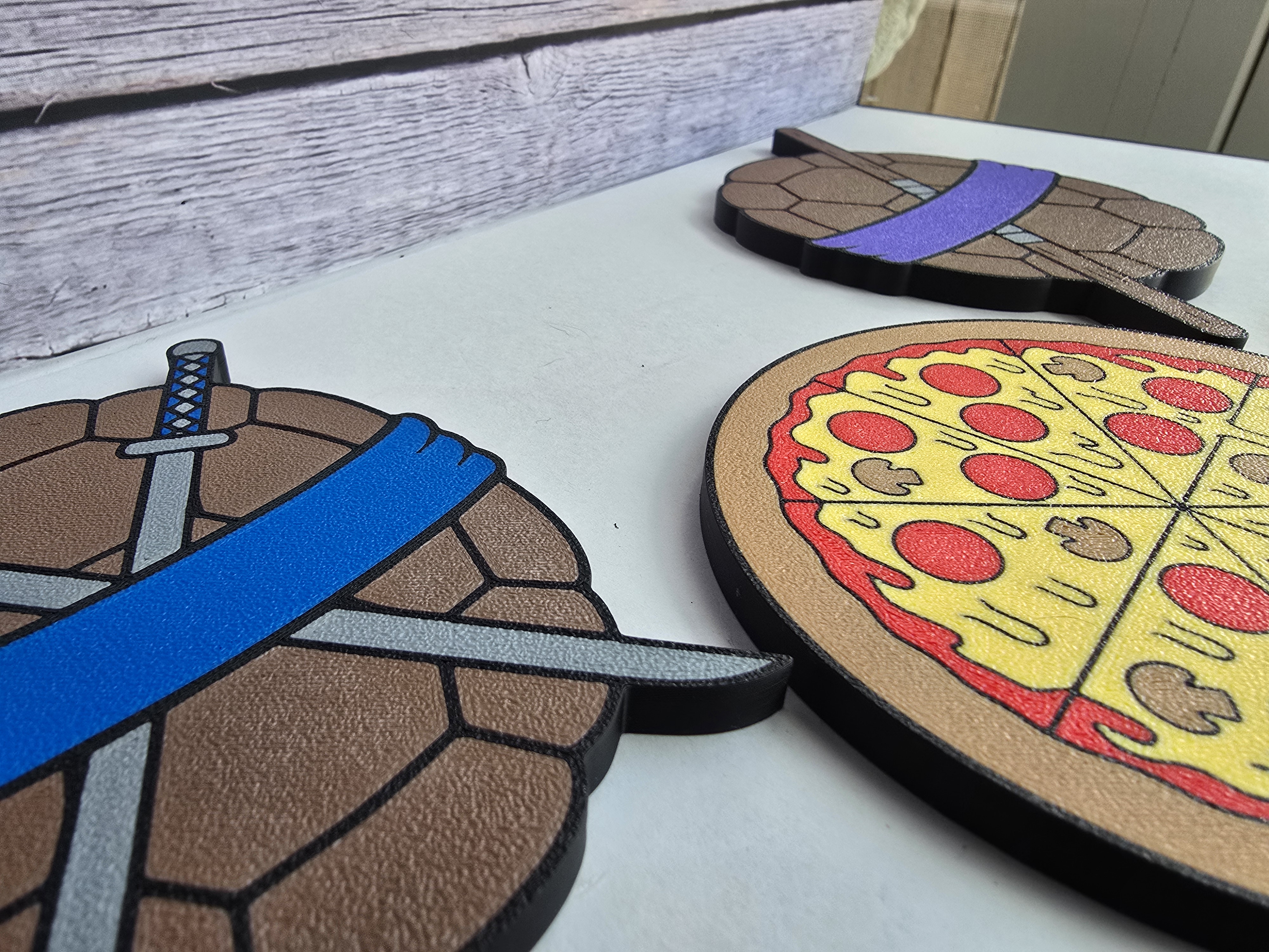 Miniatura 4 do modelo 3D Ninja Turtle Shell Coasters + Magnets
