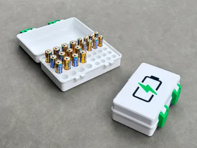 AA & AAA Battery Organizer Box – Dual Latch