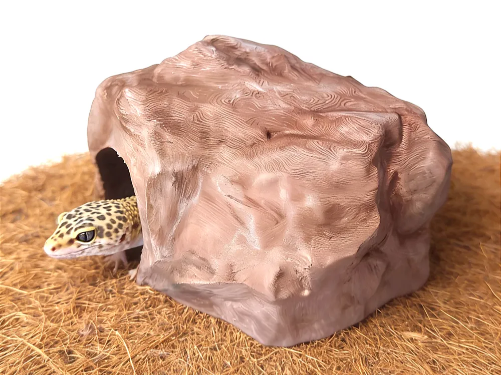 reptile den cave stone rock hideout - Free 3D Print Model - MakerWorld