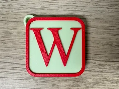 Schlüsselanhänger Buchstabe W Keychain Letter W