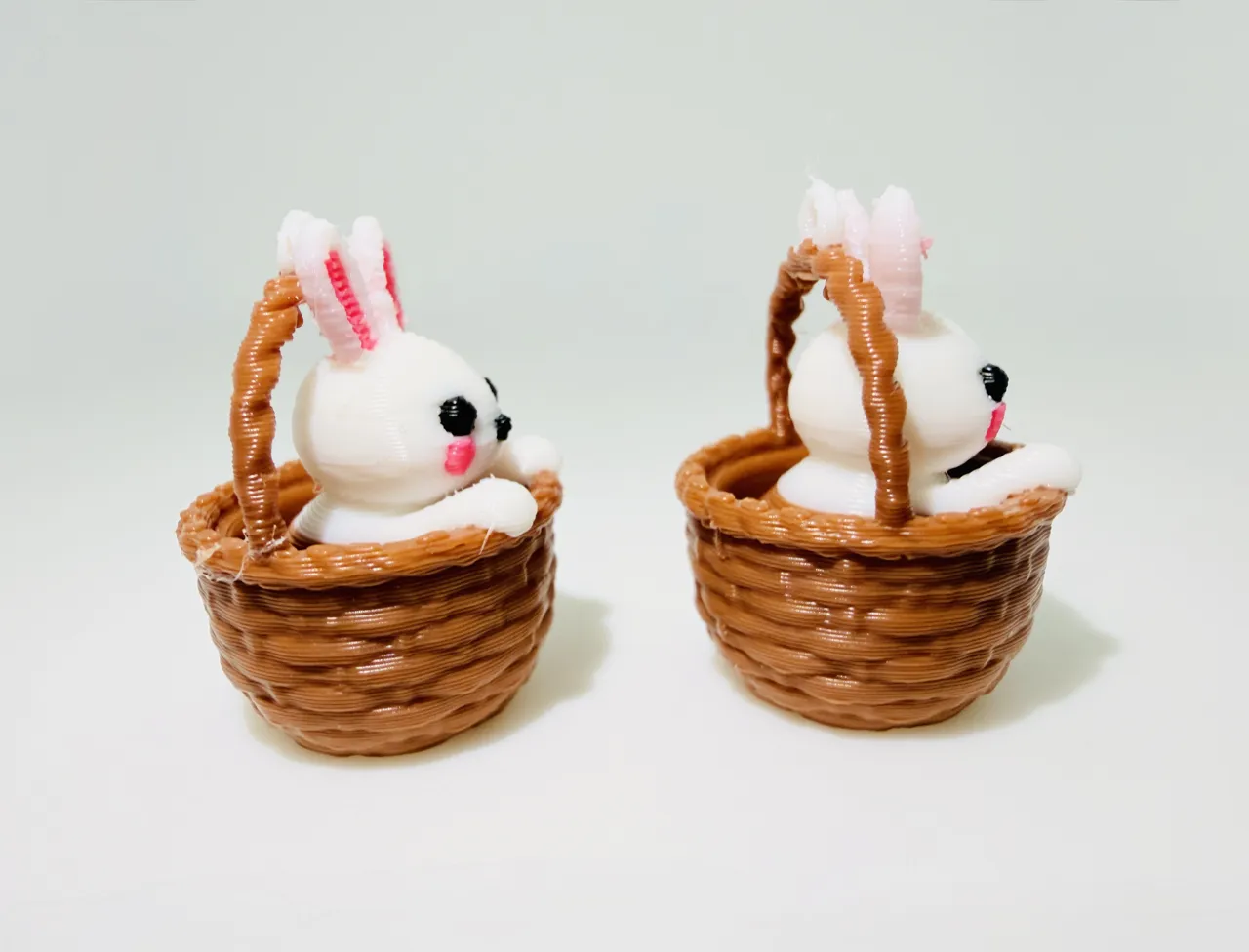 Cute Bunny Basket Earrings (Easter) view 4