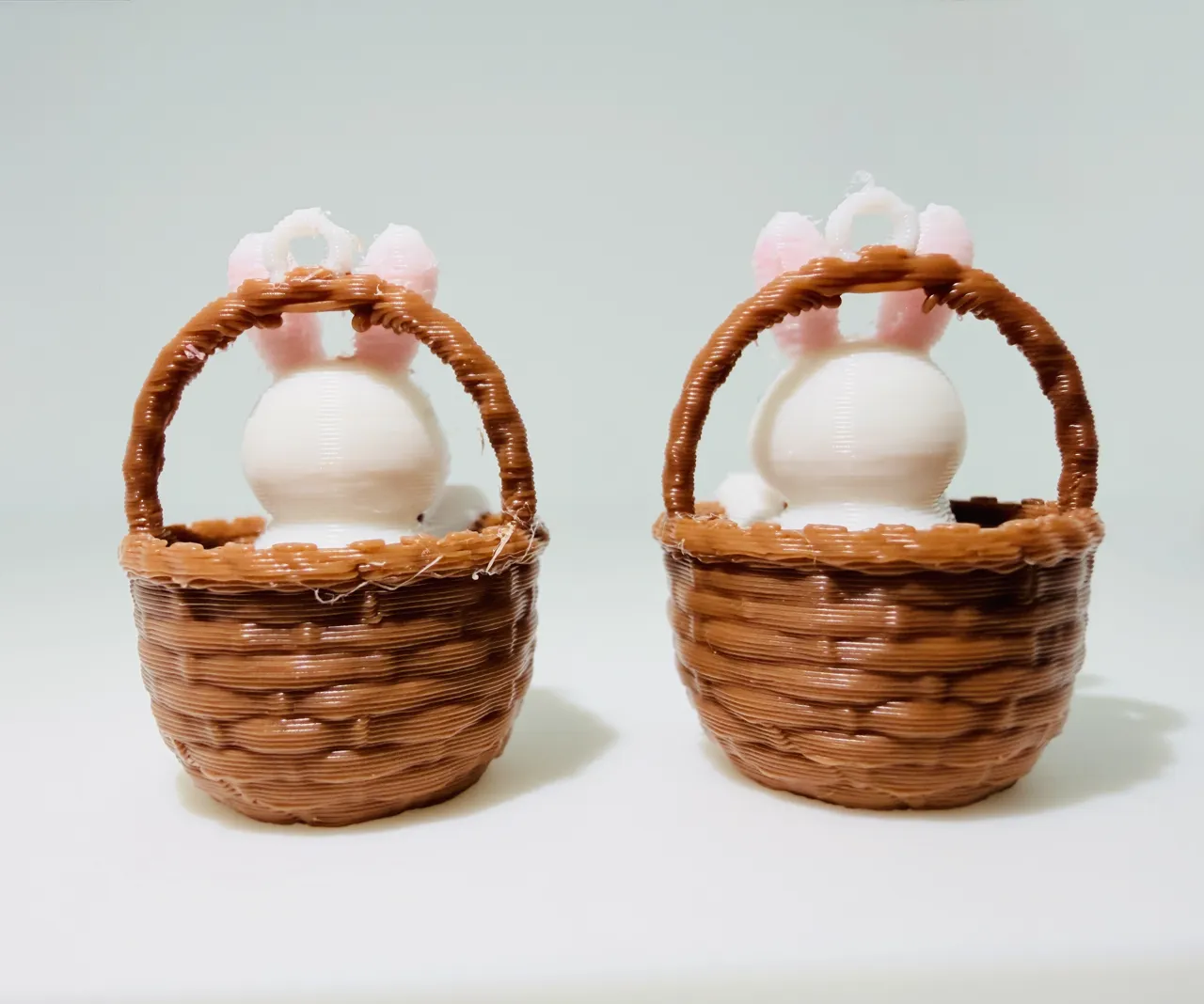 Cute Bunny Basket Earrings (Easter) view 3