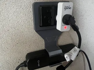 BYD charger mount on power outlet