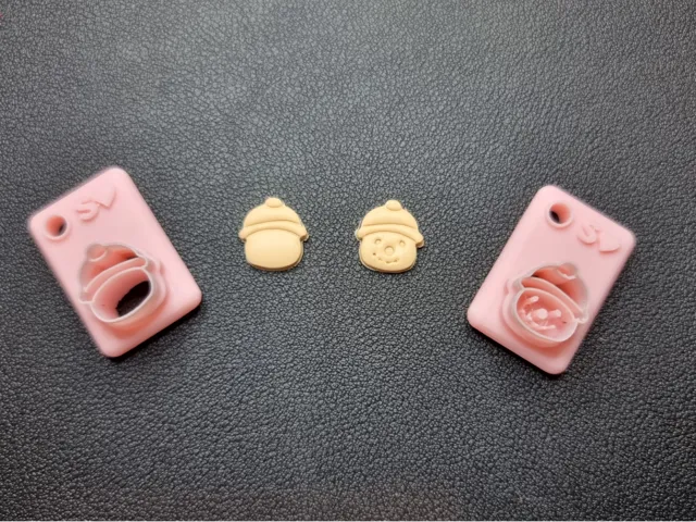 Polymer Clay Earring Cutter – Snowman Woolen Hat