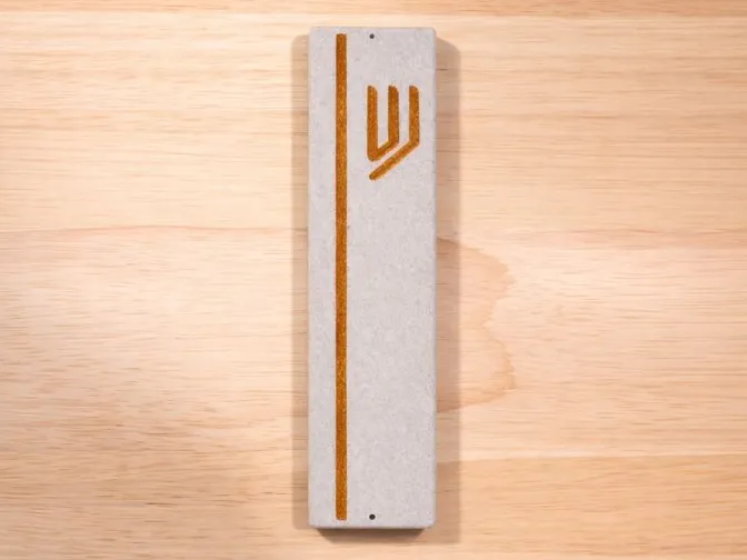 Modern Mezuzah Case | Clean Geometry | 6" Klaf