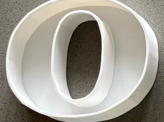 Alphabet O with a space to add strip LED light