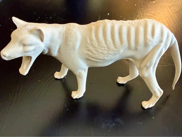Figurine du tigre de Tasmanie