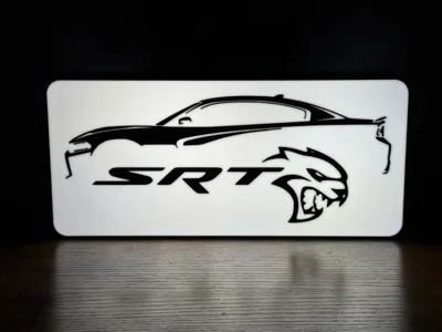Custom Light Box Inspired By Dodge SRT Hellcat